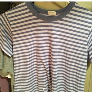 Brandy Melville Blue and White Stripped Shirt